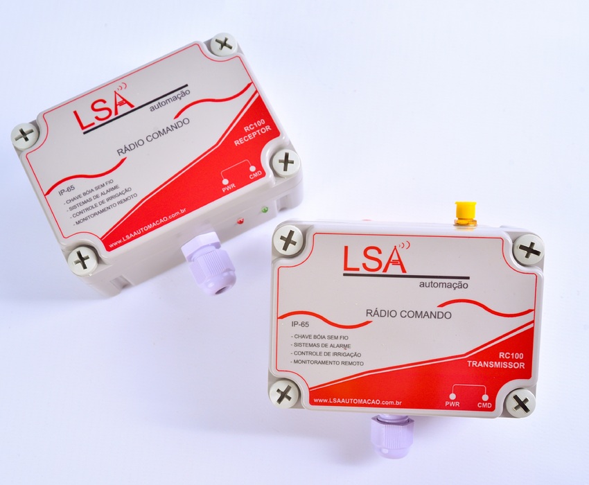 Rádio Comando RC100 1W Receptor, alimentação 12Vcc
