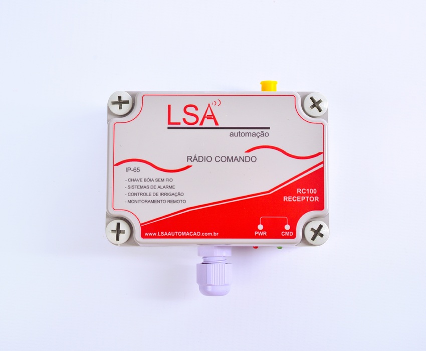 Rádio Comando RC100 1W Receptor, alimentação 12Vcc