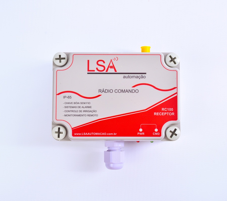 Rádio Comando RC100 1W Receptor, alimentação 12Vcc